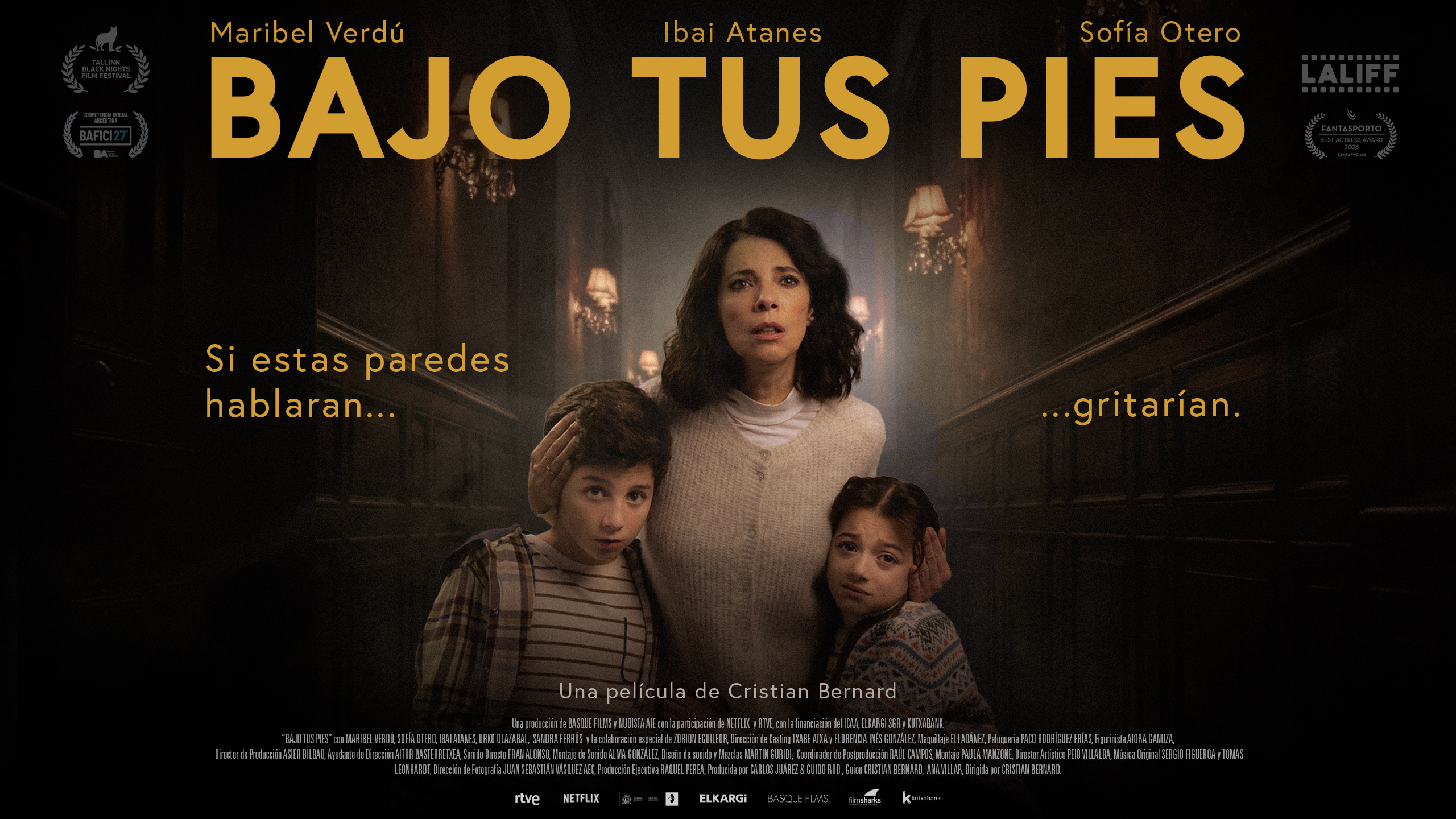 Cartel Horizontal promocional de la película Bajo Tus Pies